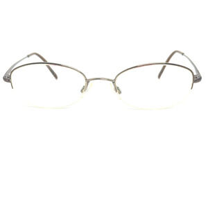 Elle Eyeglasses Frame EL18550 Women's Dark Brown Metal Half Rim 50-19-135 H15674